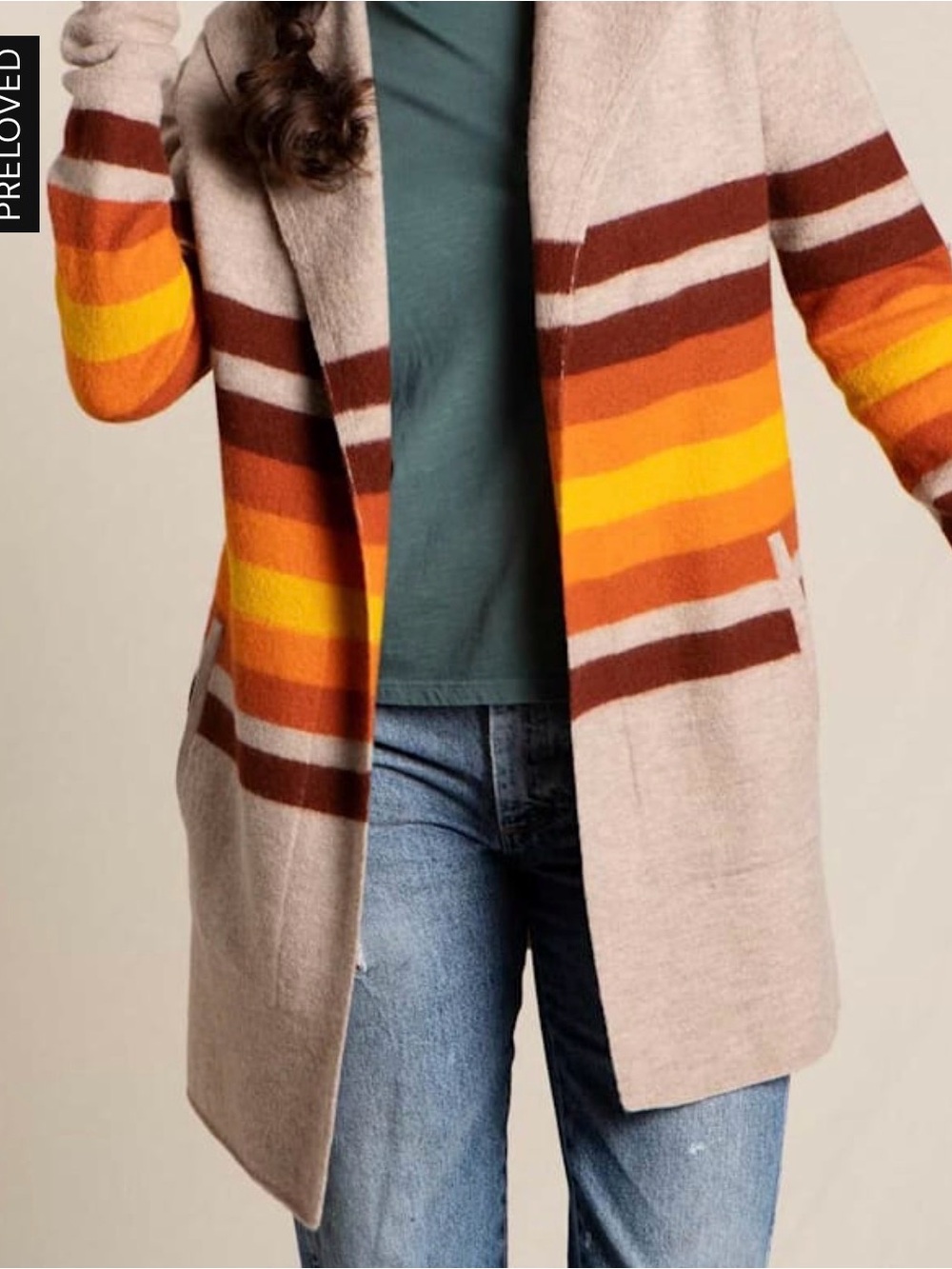 Toad&Co heartfelt merino women’s Sweater Jacket Size Large!